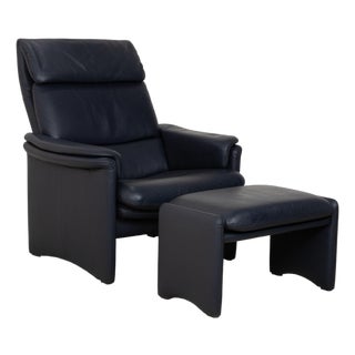 Set of City Armchair and Ottoman in Leather from Erpo For Sale