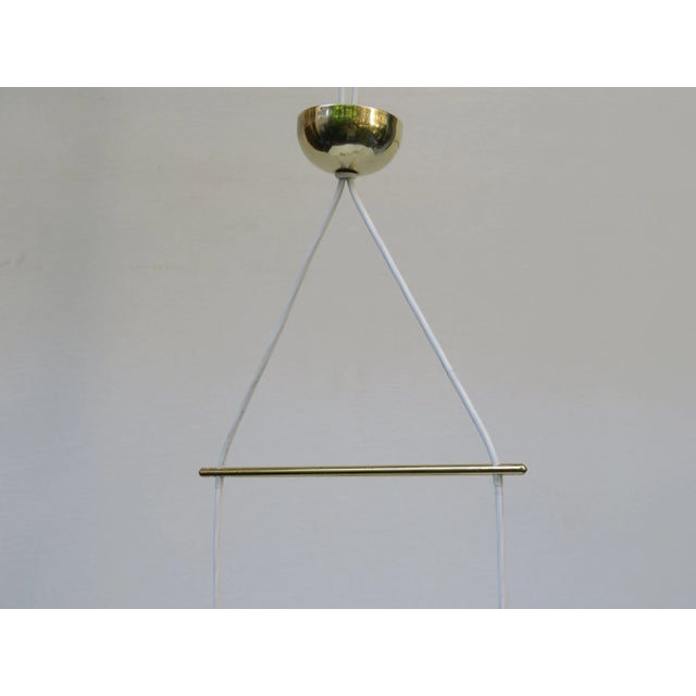 Pendant in Brass and Yellow and Light Blue Lacquered Metal, 1950s For Sale - Image 10 of 18