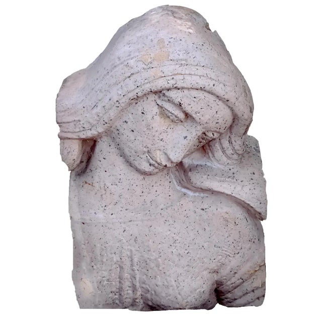 Sculpture Materials Erté Inspired Art Deco Relief Depicting Bust of Woman Architectural Remnant For Sale - Image 7 of 7