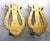 French Gilded Gold Harp Candle Votive Sconces, S/2 For Sale - Image 4 of 5