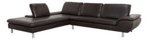 Loop Corner Sofa in Dark Brown Leather from Willi Schillig