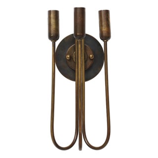 1940s Italian Brass Wall Light For Sale