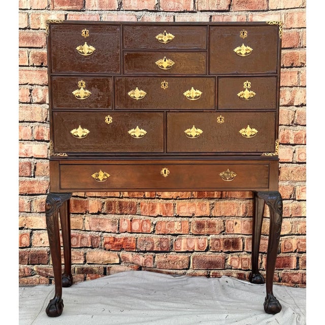 19th Century Campaign Desk Cabinet on Stand For Sale - Image 12 of 12