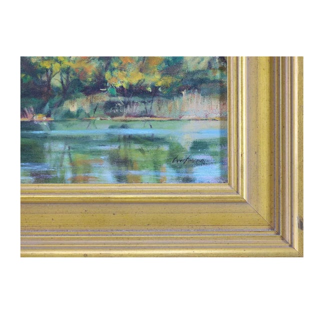 Modern Scott Woolever (American) "Mid October" Original Oil on Canvas For Sale - Image 3 of 5