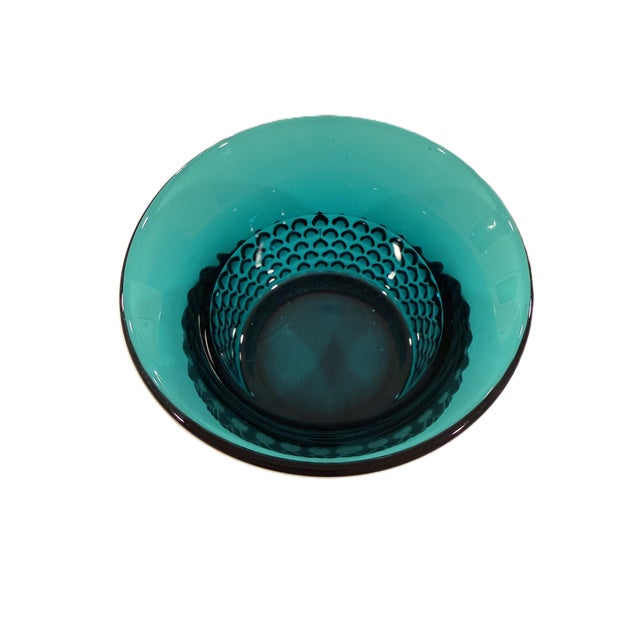 Set of 2 Mid 20th Century Nyppyla Beaded Flared Glass Bowls by Saara Hopea for Nuutajarvi Notsjo, Made in Finland For Sale In Washington DC - Image 6 of 10