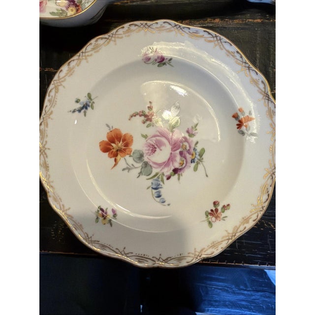 Late 19th Century Meissen MS220 7inch Plates (7) Plus Matching Gravy Boat For Sale - Image 9 of 18