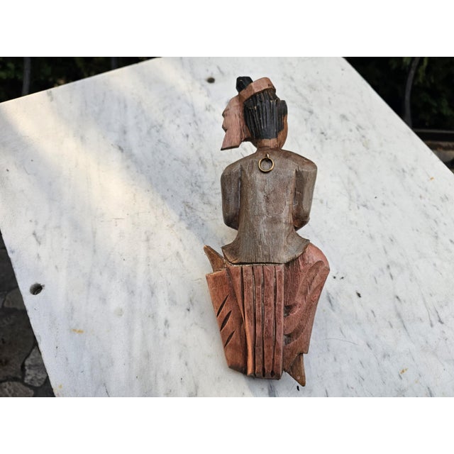 Wood Carved Figure in Beech, 1890s For Sale - Image 7 of 10