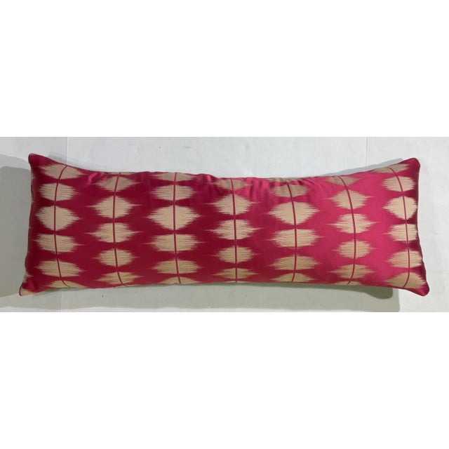 Flat-Weave Geometric Motif Kilim Rug Fragment Pillow For Sale - Image 9 of 12