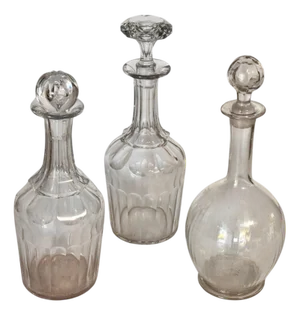 French Crystal Decanters from Baccarat, 1970s, Set of 3
