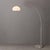 Mid-Century Modern 1960s Nova of California Simple Morelli Nickel Floor Lamp - Mid Century Modern Arc Lamp, Satin Nickel, Steel Base, Lucite Shade, Dimmable For Sale - Image 3 of 4