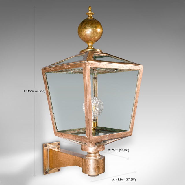 1870's Large Antique Courtyard Light For Sale - Image 11 of 11
