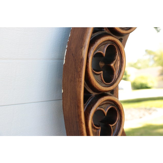 Late 20th Century Vintage Trefoil Cutout Wall Mirror For Sale - Image 5 of 7