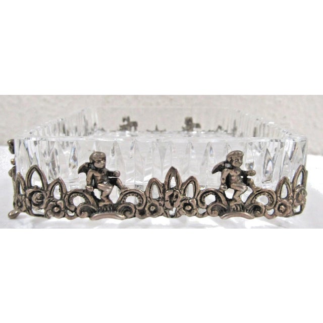 Silver Mid 19th Century Albert Bodemer Germany Crystal and 830 Silver Candy Dish For Sale - Image 8 of 12