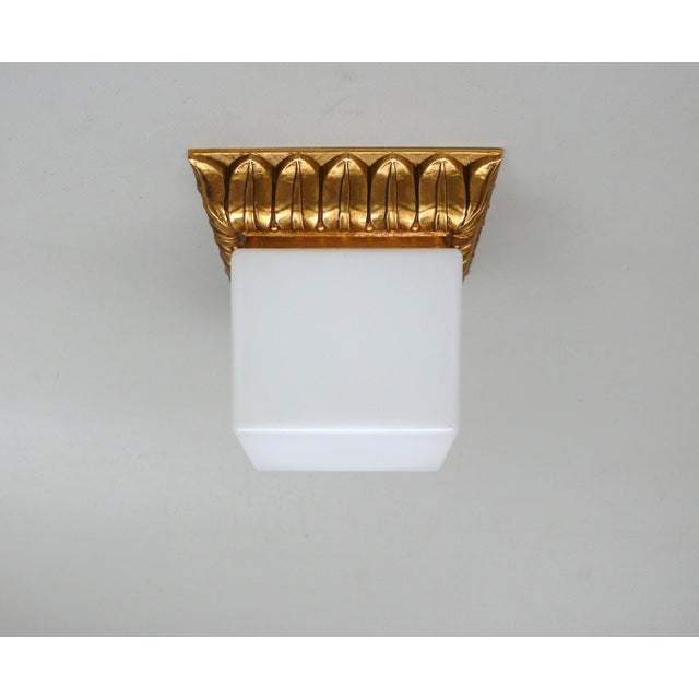 1970s Ceiling Lights in Gold-Plated Aluminum with Overlaid Glass Cubes from Glashütte Limburg, 1970s, Set of 2 For Sale - Image 5 of 18