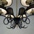 Black Cast Iron and Brass Chandelier, France, 1950s For Sale - Image 9 of 17