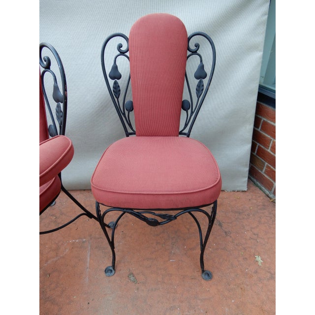 Black Salterini Wrought Iron Indoor Dining Table & 6 Chairs For Sale - Image 8 of 13