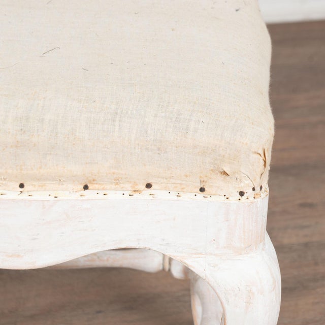 20th Century Swedish White Tabouret Pair of Stools For Sale - Image 4 of 10