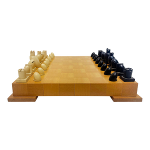 Vintage Post Modern Michael Graves Chess Set, Maple Board