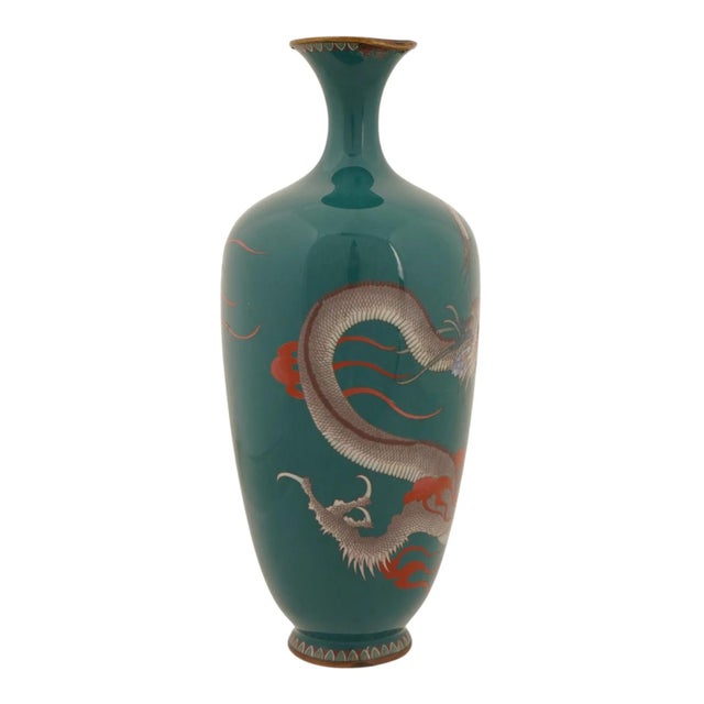 Large Japanese Meiji Cloisonne Enamel Dragon Vase For Sale In New York - Image 6 of 9