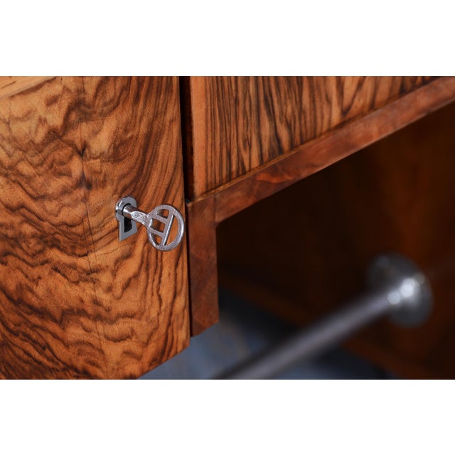 Art Deco Walnut Writing Desk from Up Závody, Czech, 1930s For Sale - Image 6 of 18