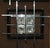Wall lamp by albano poli for poliarte, 1970s. structure with rectangular chromed metal rods and murano glass cubes mounted...