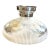 1930s Pagoda Holophane Glass on Original Old Chrome Holder For Sale