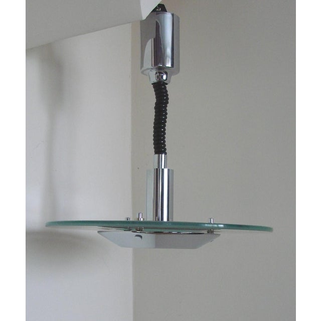 Black Helestra Pendant Lamp in Chrome and Glass, Germany, 1970s For Sale - Image 8 of 12