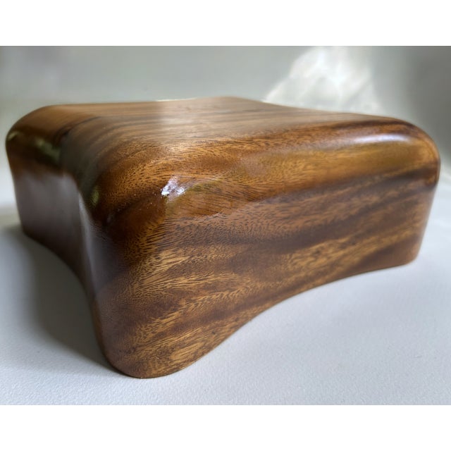 Vintage Handcrafted Pacific Merchants Acacia Wood Serving Bowl For Sale - Image 13 of 18
