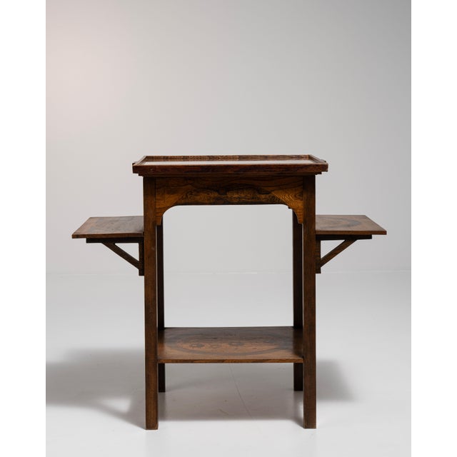 1910s 1910s France Art Deco Brown Wood Side Table For Sale - Image 5 of 14