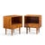 Paul McCobb Style Furnette Mid Century Walnut and Brass Nightstands - Pair Each nightstand measures: 22 wide x 16 deep x...