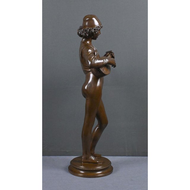 Dubois, The Florentine Singer, 1865, Bronze For Sale - Image 16 of 18