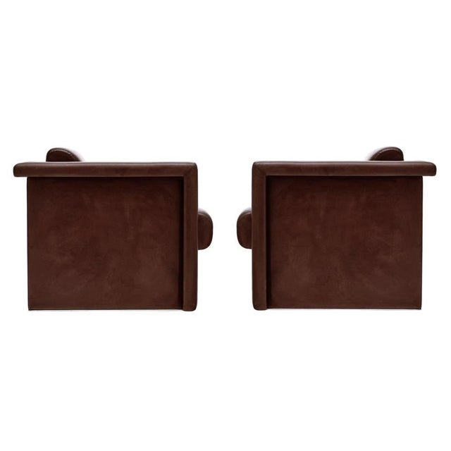 Wood Trix and Robert Haussmann Leather Chairs by Knoll - A Pair For Sale - Image 7 of 11