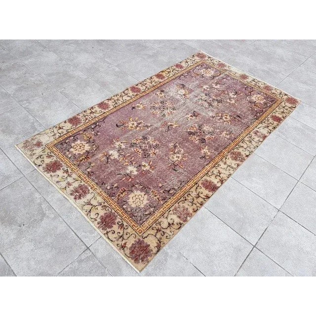 1960s Handknotted Floor Wool Rug For Sale - Image 4 of 11