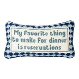 Image of Furbish Reservations Needlepoint Pillow For Sale