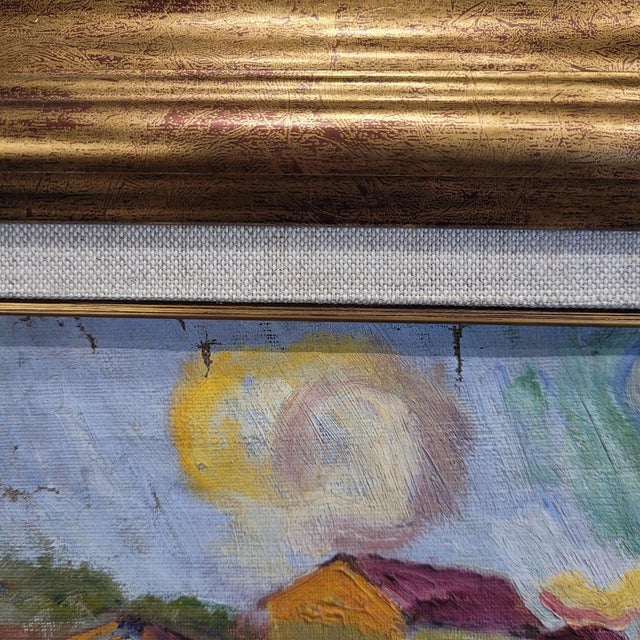 Julián De Tellaeche, Coastal Village, Early 20th Century, Oil on Panel, Framed For Sale - Image 16 of 18