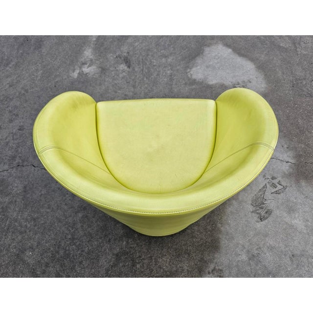 Intervista Club Chair in Chartreuse Leather from Poltrona Frau, Italy, 1989 For Sale - Image 14 of 15