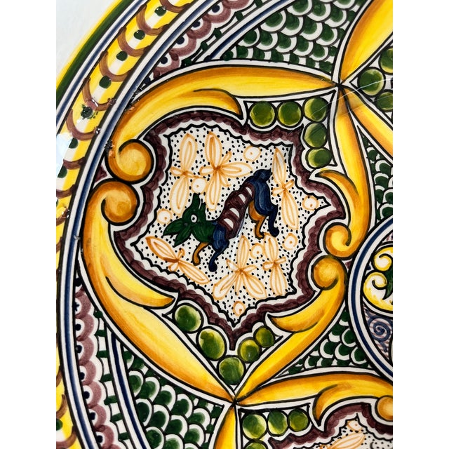 Coimbra Ceramic - Hand Painted Portuguese Plate 5 For Sale - Image 4 of 9