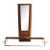Mid-Century American Modern Chestnut Wall Mounted Valet With Mirror and Shelf For Sale