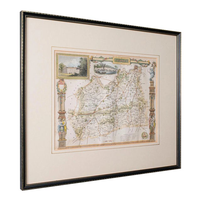 1860's Antique County Map For Sale