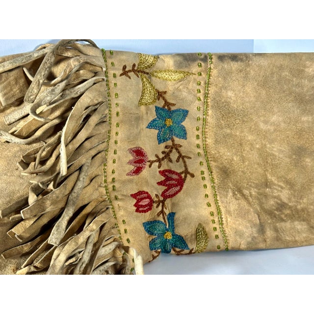 Antique Native American Cree Indian Embroidered Rifle Scabbard For Sale - Image 9 of 10