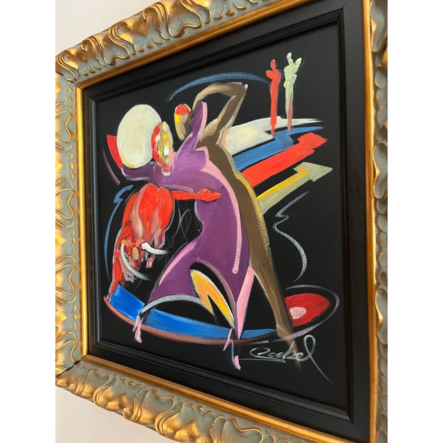Tango in the Moonlight by Alfred Cockel, Original Acrylic on Canvas For Sale In New York - Image 6 of 10
