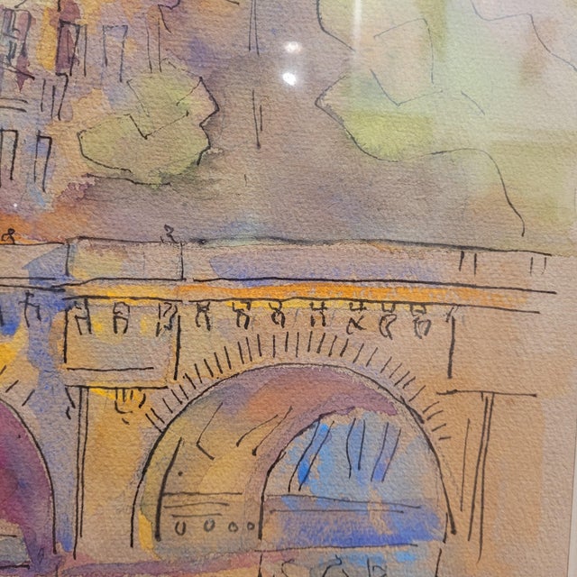Gilis, Pont Marie, Paris, 1962, Watercolor on Paper For Sale - Image 15 of 18