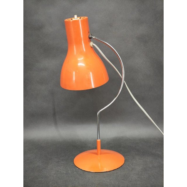 Orange Table Lamp by Josef Hůrka for Napako, Czechoslovakia, 1960s For Sale - Image 12 of 13