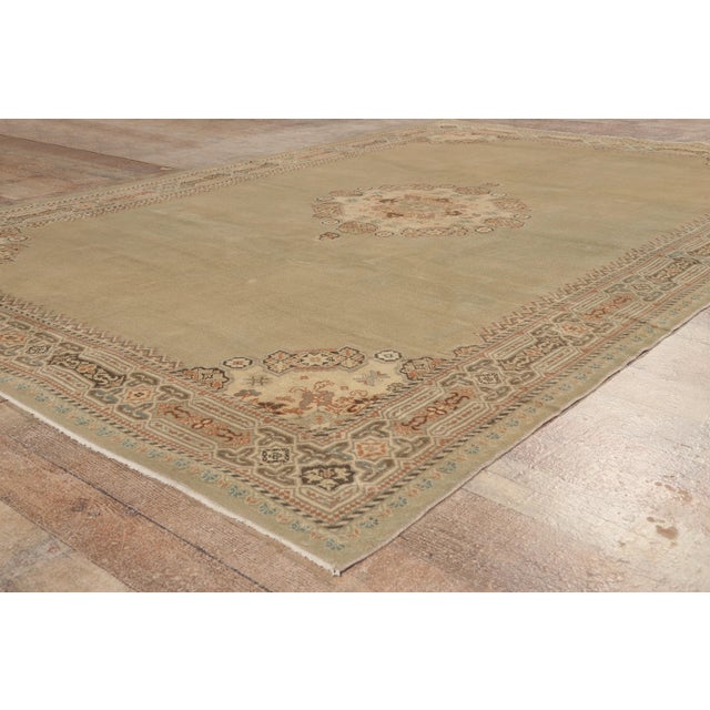 Tan Antique Persian Malayer Rug, 06'06 X 09'09 For Sale - Image 8 of 10