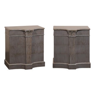 French Mid 20th Century "Fluted Column" Chests - A Pair For Sale