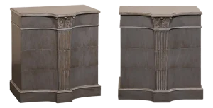 French Mid 20th Century "Fluted Column" Chests - A Pair