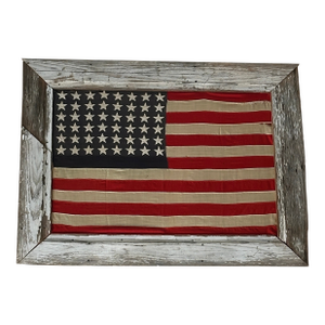 Large Vintage Framed American Flag