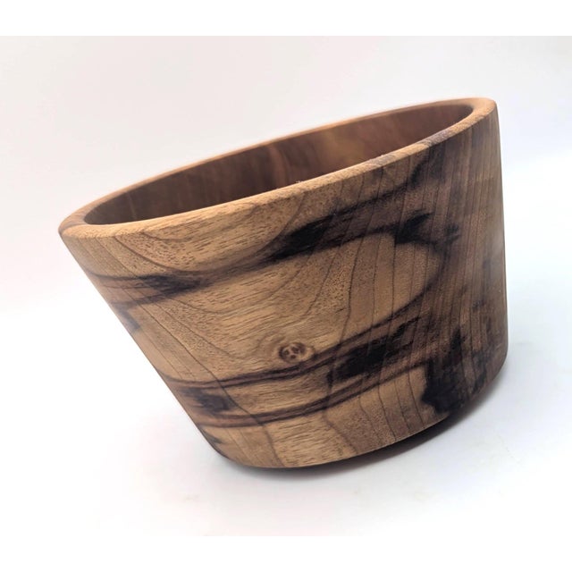 1970s Vintage Turned & Lathed Myrtlewood Bowl For Sale - Image 5 of 11