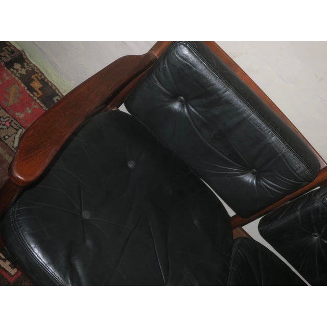 Cadett 3-Seater Sofa in Teak and Leather with Leather Straps by Eric Merthen, 1960s For Sale - Image 6 of 12