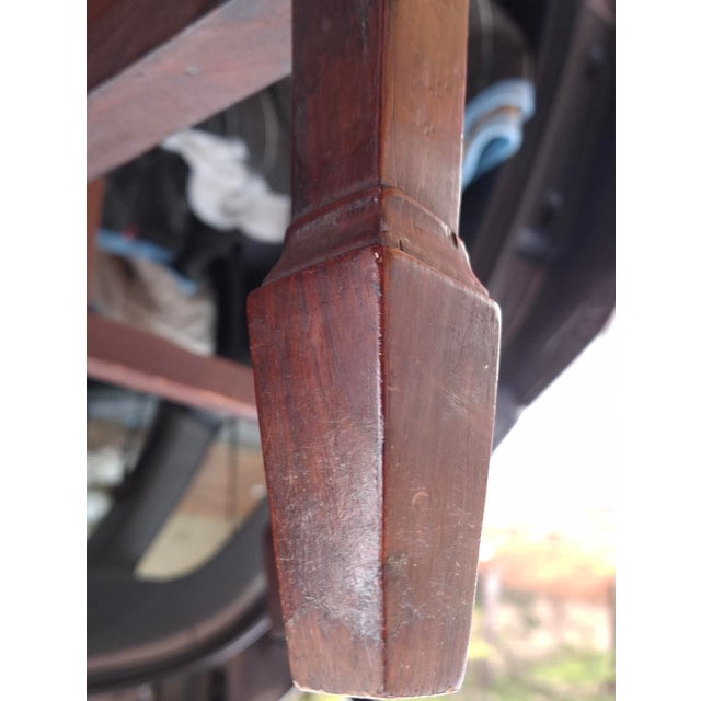 19th Century Chinese Carved Hongmu Hardwood Tray on Stand For Sale - Image 11 of 14